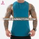 100% cotton bottom hem curved muscle tank gym top mens cut off tank